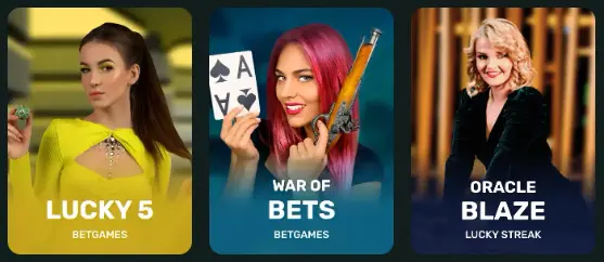 BetNjet Game Shows: Lucky 5, War of Bets & More