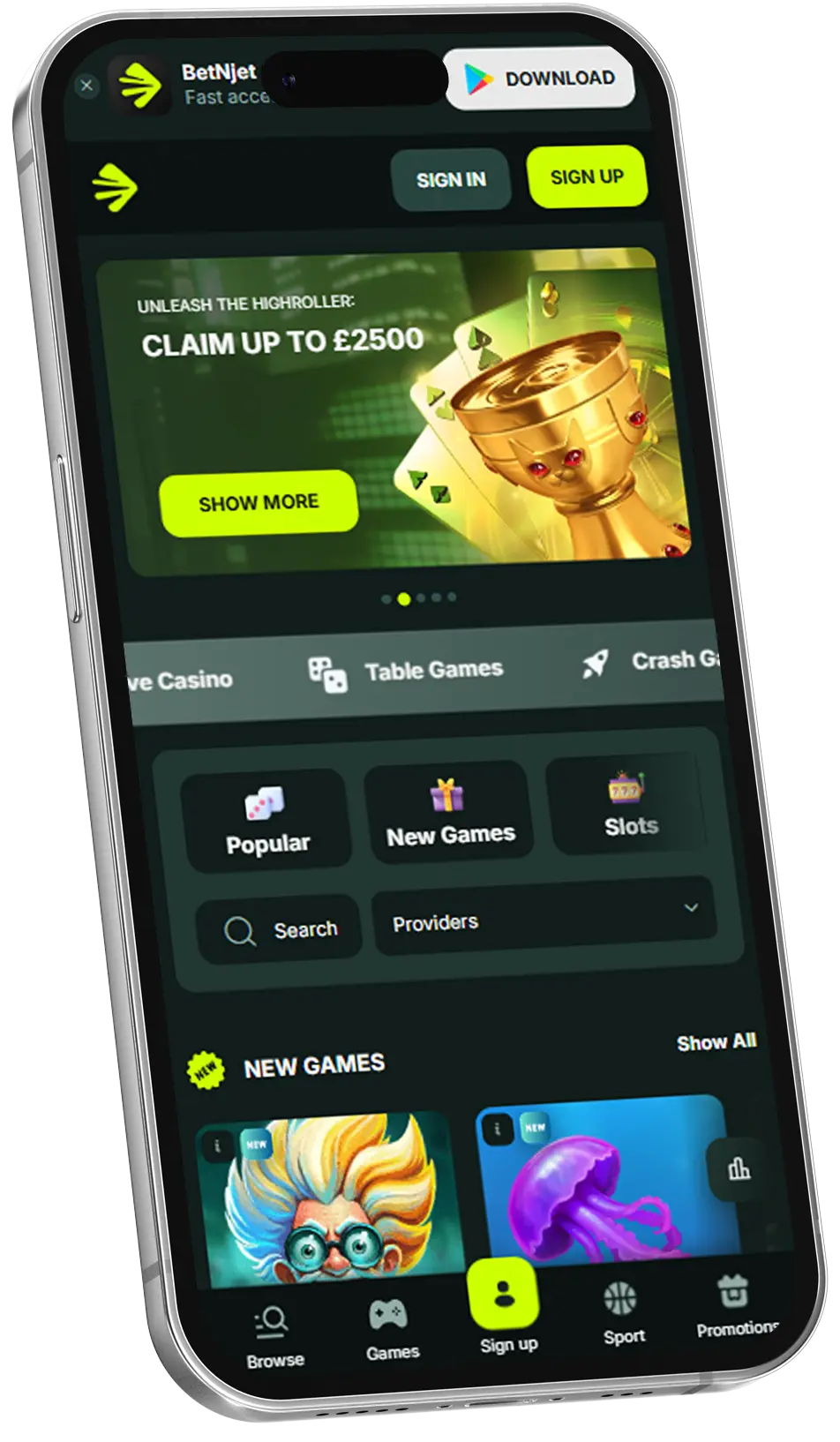 Mobile App for betnjet online casino uk Players